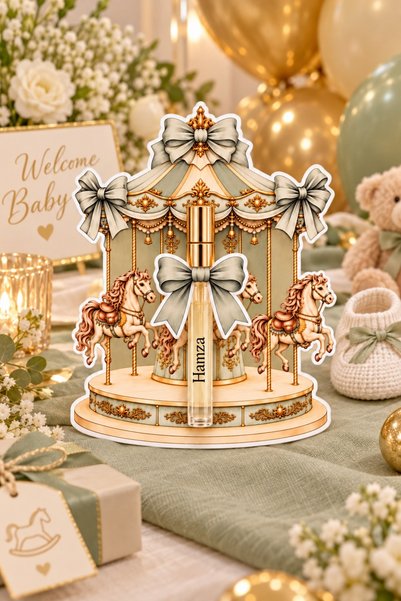 Generic 6 Custom Name Newborn Perfume Gift Cards |   Newborn Gift Set with Name Fragrance 6 Pieces