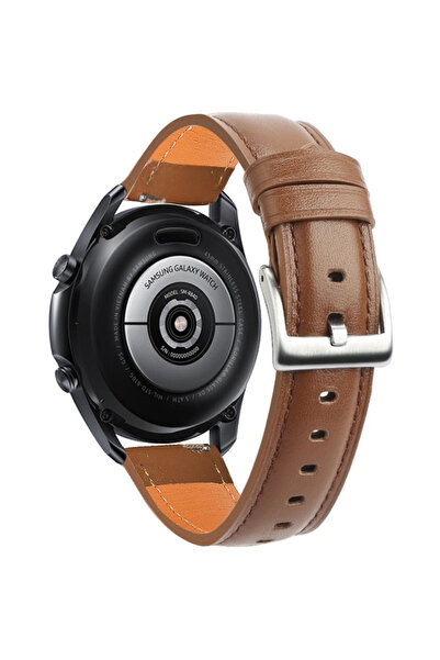 XGSM Curea universală din piele de 20mm, cu cataramă argintie, maro