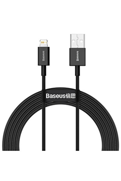 Baseus Cablu CALYS-CO1 USB-Lightning 2m 2.4A negru silicon +suport Apple PD P...