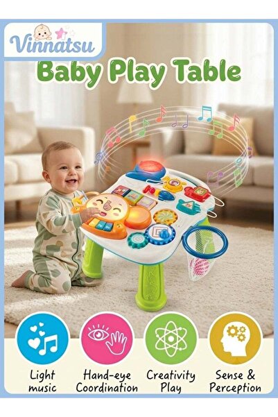 Vinnatsu Baby Play Table - Musical Learning Table & Activity Center | Safe, S...
