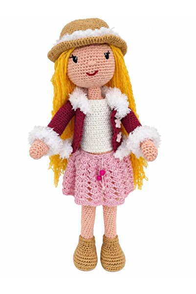 evim oyuncak dünyası Şapkalı Kız Bebek Amigurumi Organik
