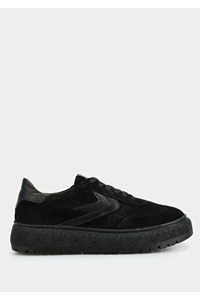 Provoq Black Leather Women's Sneaker