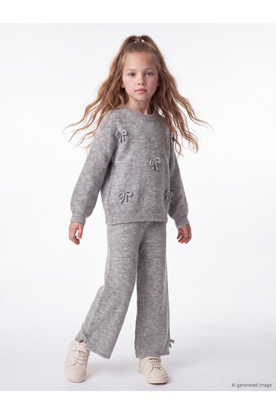 LC Waikiki I Bow Detailed Girls' Knitwear Set from Freezen Store