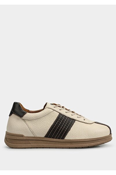 Provoq Beige Leather Women's Sneaker