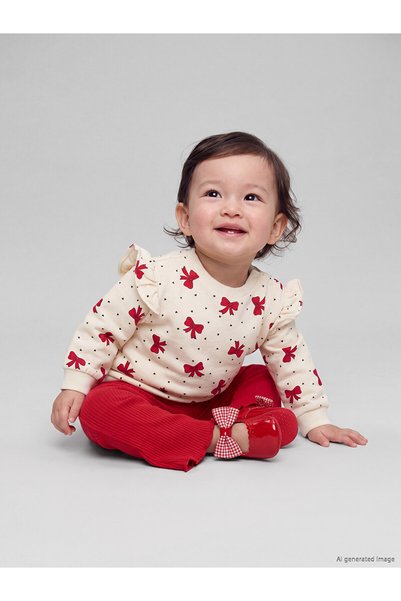 LC Waikiki طقم LCW baby Ecru للفتيات الصغيرات بتصميم فيونكة من NEVAVM
