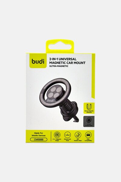 Budi Universal Magnetic Car Mount Holder, Black