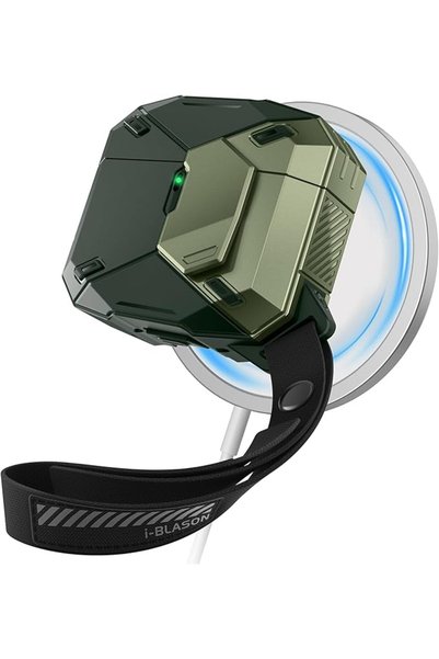 i-Blason غطاء حماية لسماعات أبل إيربودز 4 مع تقنية MagSafe، [قفل مغناطيسي تلق...
