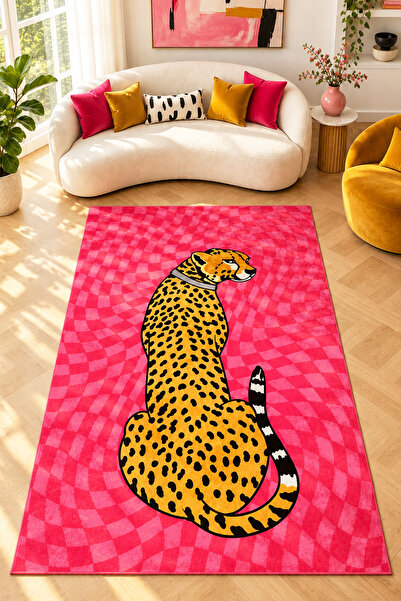 Chilai Home Trap Makinede Yıkanabilir Kaymaz Taban Leke Tutmaz Dijital Salon Halısı Mutfak Halısı ve Yolluk