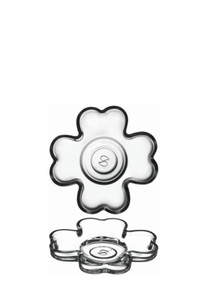 Paşabahçe 6 Pieces Yonca Tea Plate Set 4-Leaf Clover Shape, 110 Mm Diameter, ...