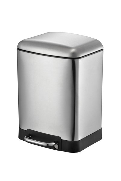 AVCI HOME MAKER 12L Stainless Steel Pedal Bin, Silver / Black