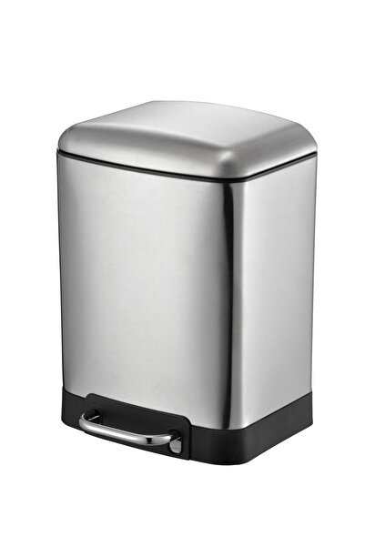 AVCI HOME MAKER 6L Stainless Steel Pedal Bin, Silver / Black