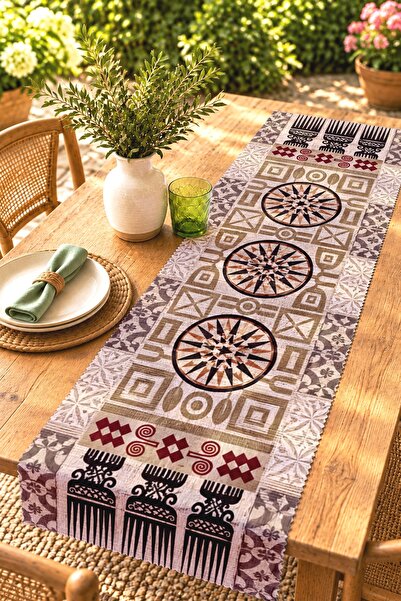 EVPANYA Antique Mexican Patterned Runner / Tablecloth / Placemat