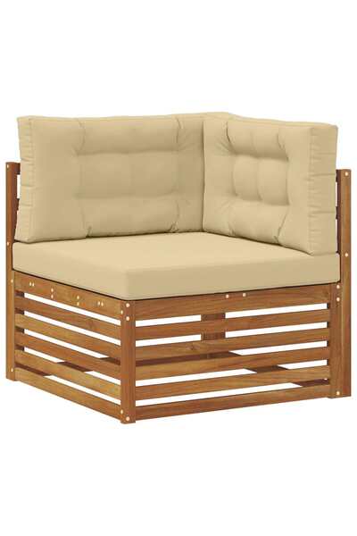 vidaxl Canapea de colț pentru exterior Lemn Solid de Acacia