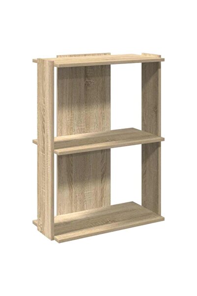 vidaxl Bibliotecă 3 niveluri stejar sonoma 60x30x80 cm, lemn prelucrat