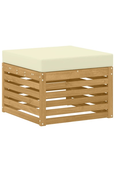 vidaxl Taburet pentru exterior Lemn Solid de Acacia Alb