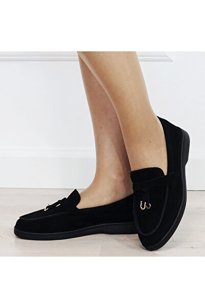 SOFILINE Mocasini negri cu accesoriu B-9753 02