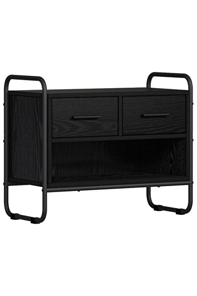 vidaxl Cabinet TV 60 x 30 x 50 cm Stejar Negru Lemn prelucrat