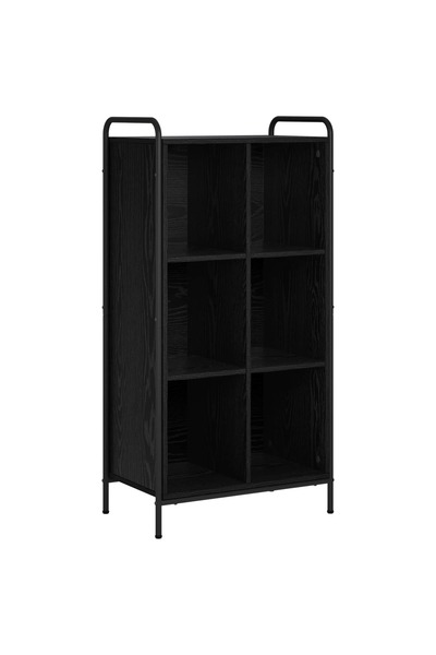 vidaxl Dulap pentru cărți 57 x 33 x 111 cm Lemn prelucrat Stejar Negru