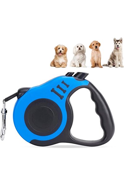 bjm .ae Retractable Dog Leash Automatic Telescopic Tractor Dog Tape, Pet Tape 5 M/16.40 FT Durable and Convenient, with Non-Slip Handle, Suitable for Small and Medium-Sized Dogs Blue