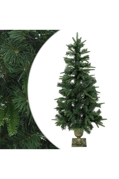 vidaxl Brad de Crăciun mini 120 cm PVC și PE Verde