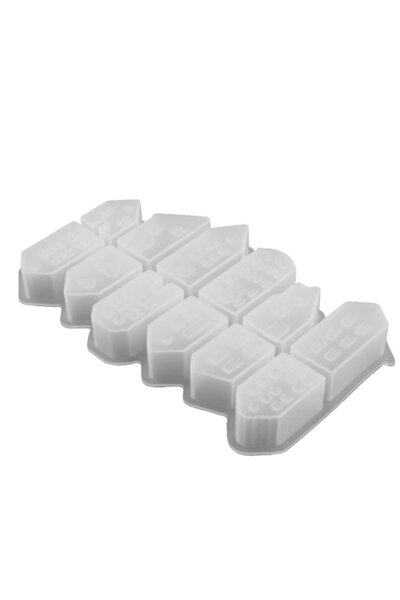 Noonedibs Matrițe silicon turnare case, pentru lumânări formă casă, Crăciun, ...