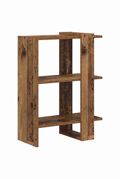 vidaxl Raft pentru cărți 2 niveluri 52 x 25 x 71,5 cm Lemn prelucrat