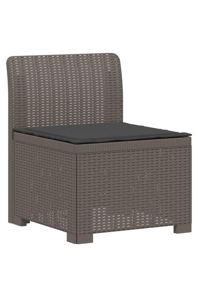 vidaxl Canapea de Grădină cu 1 Loc cu Pernă Aspect Rattan PP