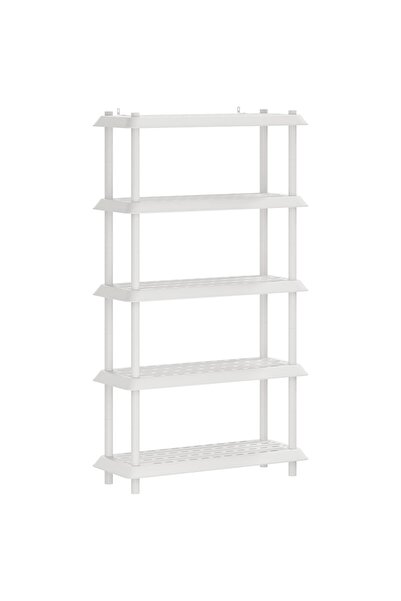 vidaxl Unitate de rafturi 5 niveluri 100 x 40 x 177 cm PP Alb