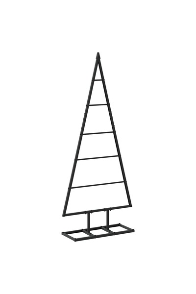 vidaxl Pom de Crăciun din metal KUOPIO 90 cm Metal Negru