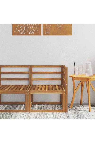 vidaxl Sofa Colțar pentru Exterior Lemn Solid de Acacia