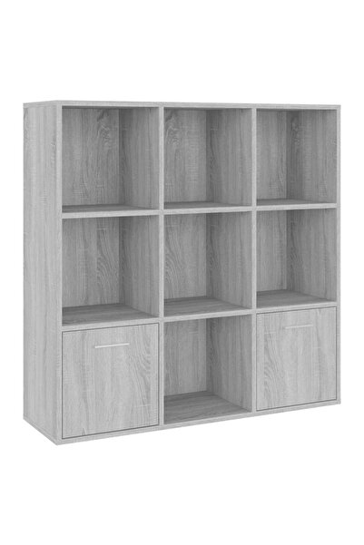 vidaxl Bibliotecă, gri sonoma, 98x30x98 cm