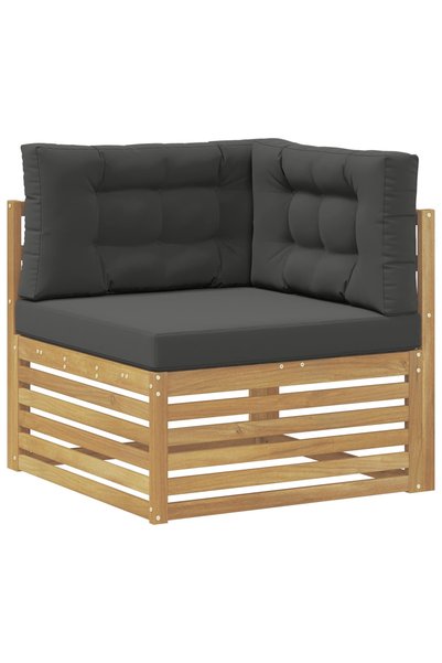 vidaxl Sofa Colțar pentru Exterior Lemn Solid de Acacia Alb