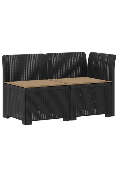 vidaxl Canapea de Grădină cu 2 Locuri cu Perne Aspect Rattan 2-Locuri