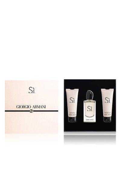 Giorgio Armani SI (W) SET EDP 100 مل + جل استحمام 75 مل + لوشن للجسم 75 مل