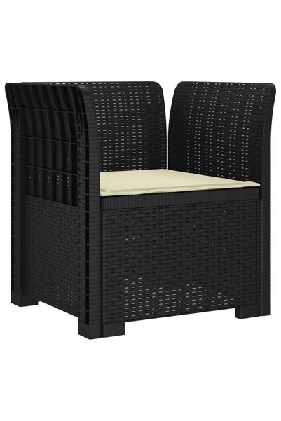 vidaxl Fotoliu cu 1 Loc cu Pernă Aspect Rattan PP Antracit