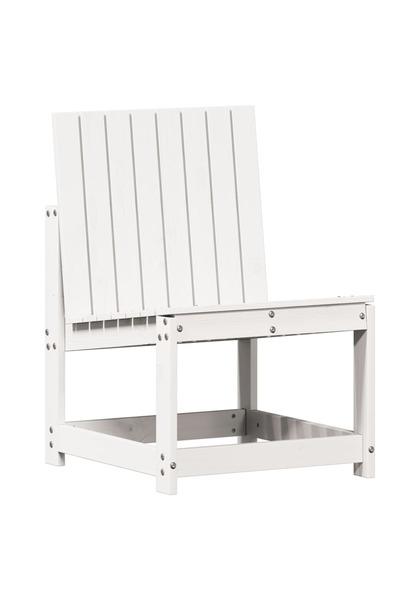 vidaxl Scaun de grădină, alb, 50,5x55x77 cm, lemn masiv de pin