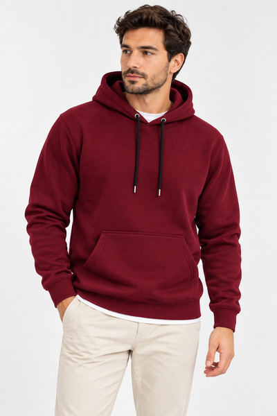 Beyome Unisex Hooded Sweatshirt 100% Cotton Single Jersey Fabric Hoodie with ...