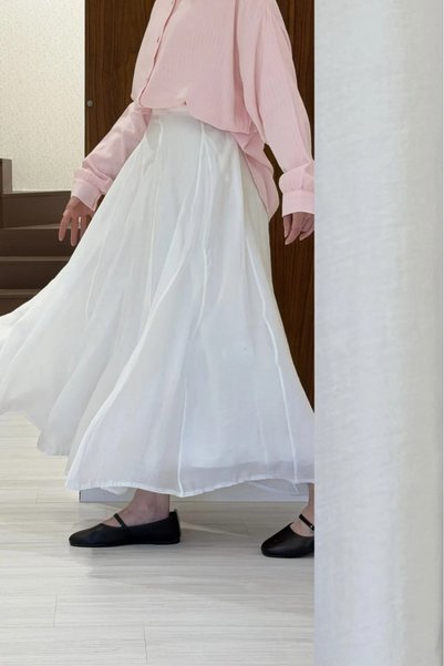 fayaboutique.com Beyaz Covinha Şifon Etek