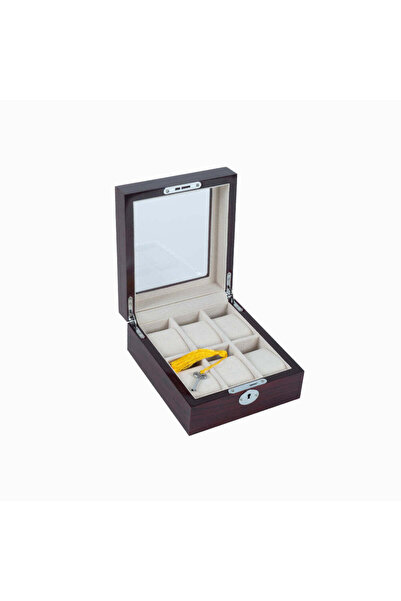 Meidi Packing Box of 6 Watches with Window, 17.5x20x8.5 cm - Cream
