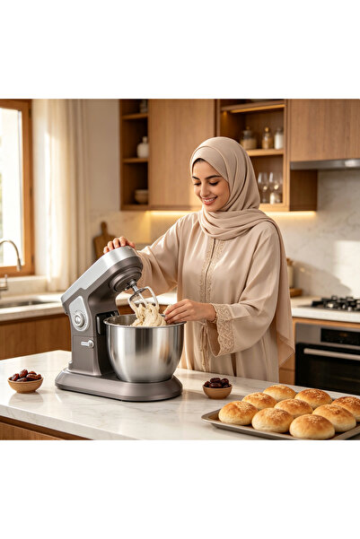 Yallabena خلاط كهربائي احترافي بقوة 1200 واط، سعة 5.5 لتر مع وعاء من الفولاذ ...