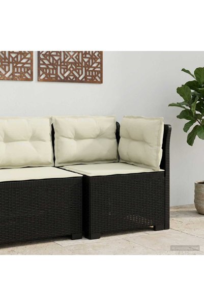 vidaxl Canapea de Grădină cu 1 Loc cu Perne Aspect Rattan PP Antracit