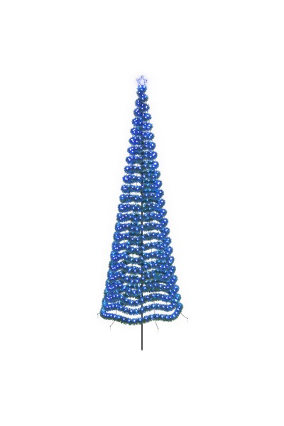 vidaxl Brad de Crăciun LED, din beteală, cu țăruș EKENAS 400 cm