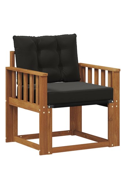 vidaxl Canapea de exterior Lemn solid de Acacia și Textilene