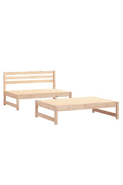 vidaxl Set mobilier relaxare de grădină, 2 piese, lemn masiv de pin