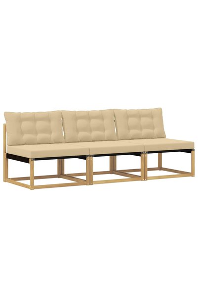 vidaxl Canapea Medie pentru Exterior Lemn Solid de Acacia Alb