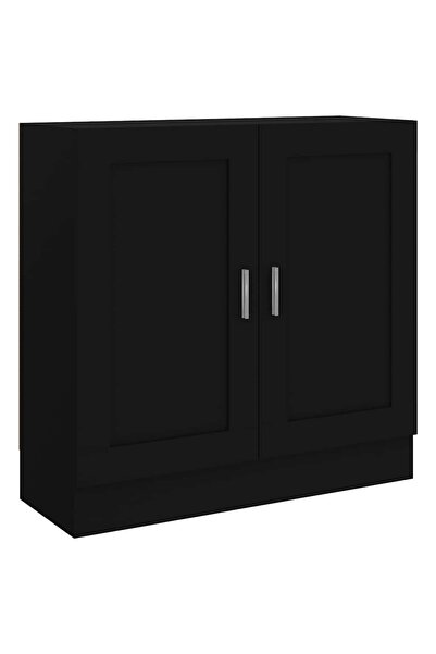 vidaxl Bibliotecă, negru, 82,5x30,5x80 cm, lemn prelucrat