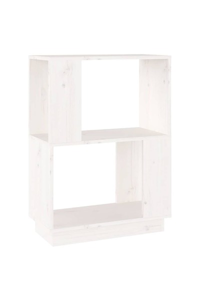 vidaxl Bibliotecă/Separator cameră, alb, 51x25x70 cm lemn masiv pin