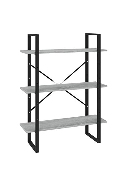 vidaxl Bibliotecă, gri sonoma, 80x30x105 cm, lemn prelucrat