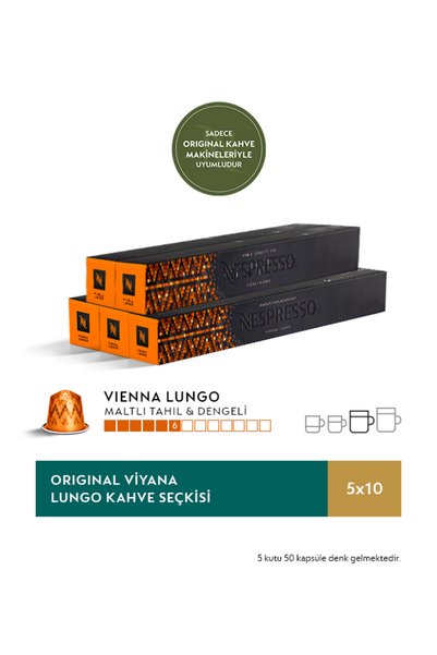 Nespresso Original Viyana Lungo Kahve Seçkisi - 50 Kapsül