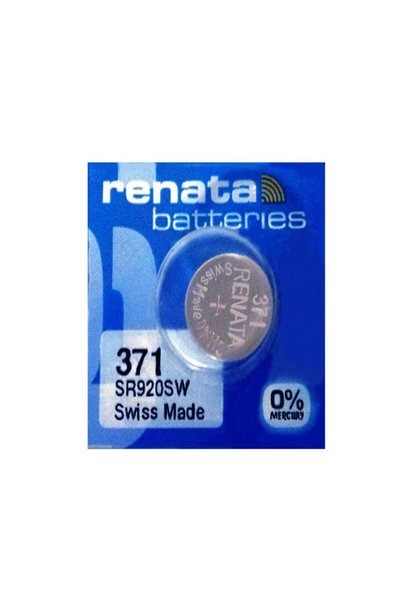 RENATA 371/SR920SW Μπαταρία ρολογιού οξειδίου του αργύρου 1.55V 1 τεμάχιο.